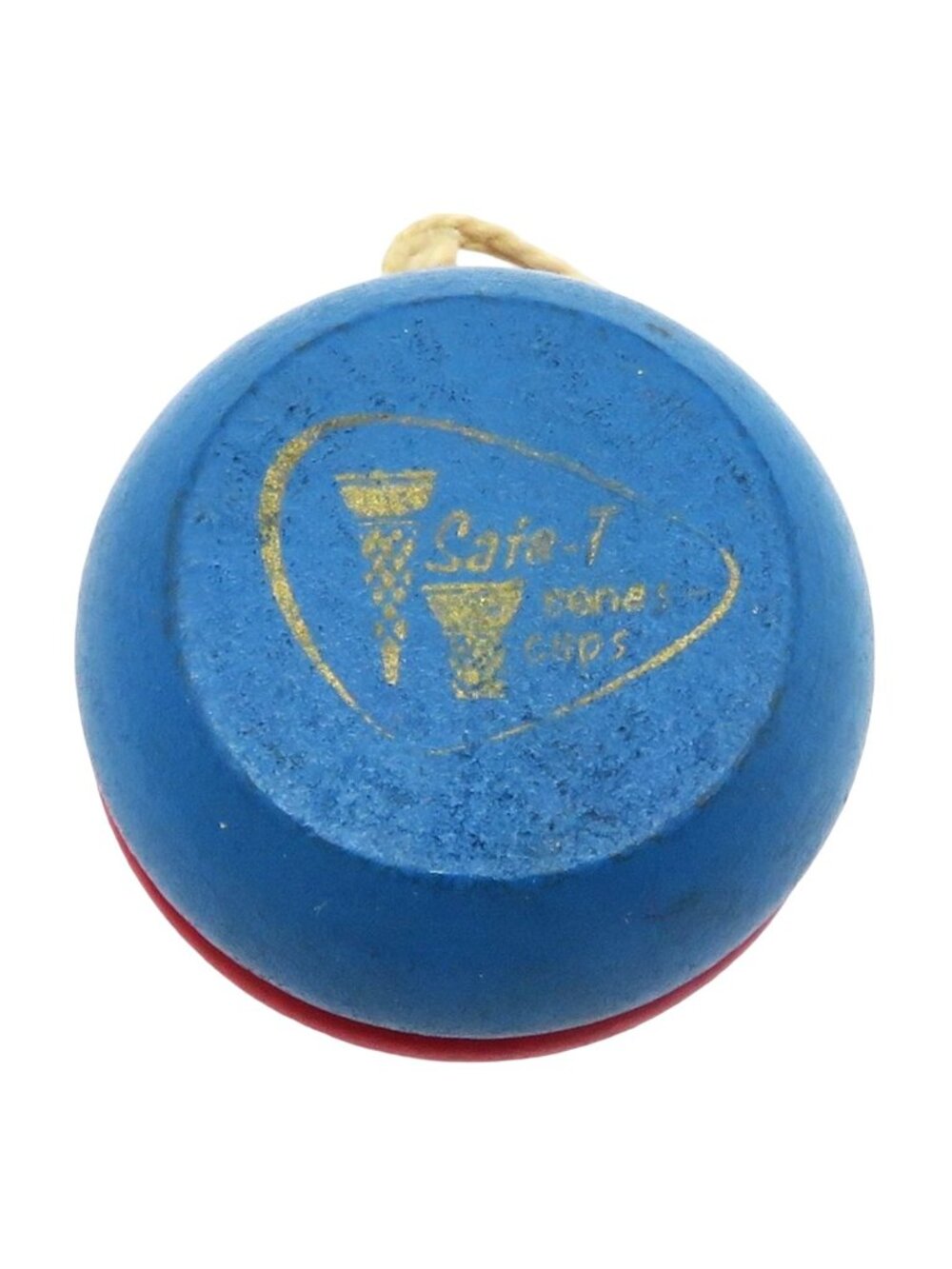 Vintage Genuine Duncan Beginner's Wooden Advertising Yo-Yo Safe-T Cones & Cups